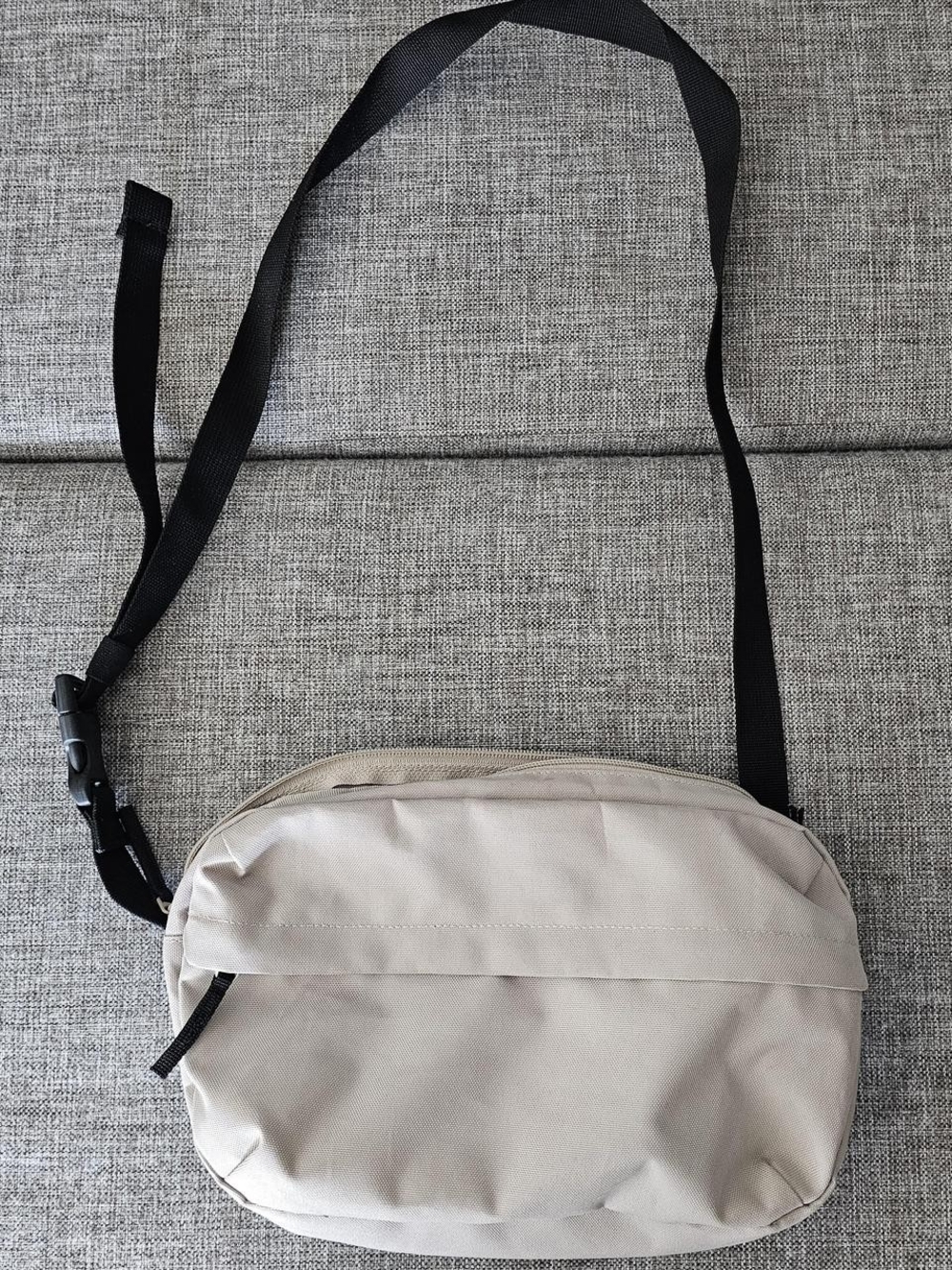 Muji Neutral Beige Crossbody Sling Bag